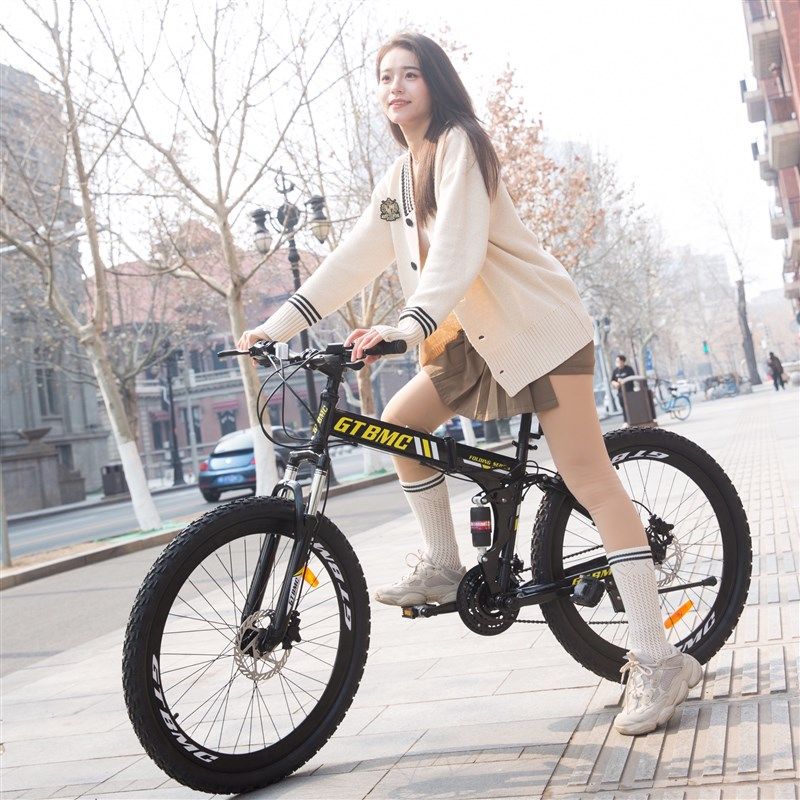 碟煞折叠避震变速自行车男女可携式单车学生大人成人油碟户外