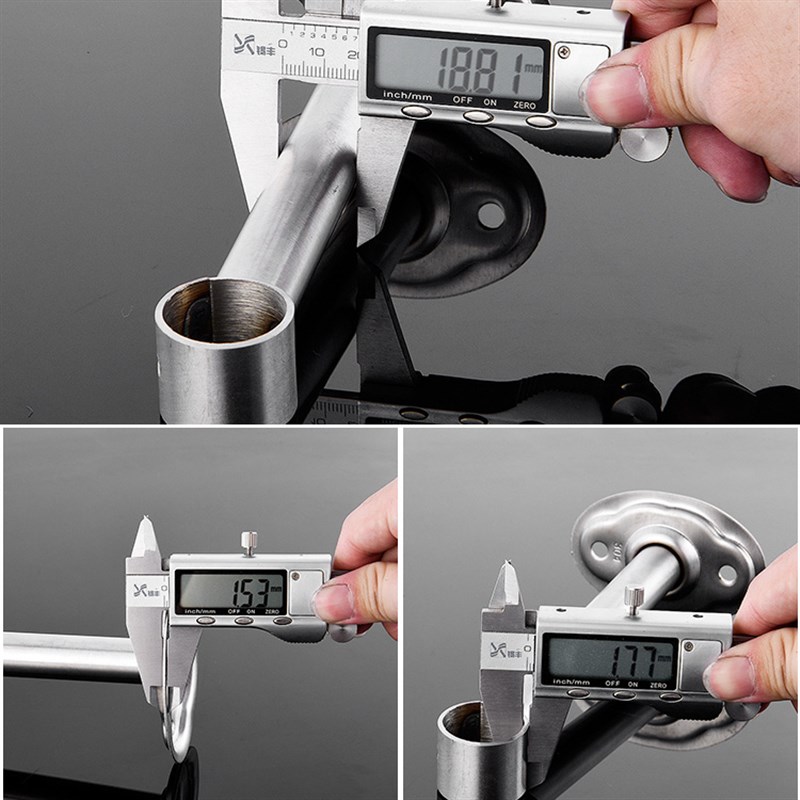 沙光304不锈钢固定式晾衣杆吊座阳台晾杆底座衣吊通吊杆支架法兰