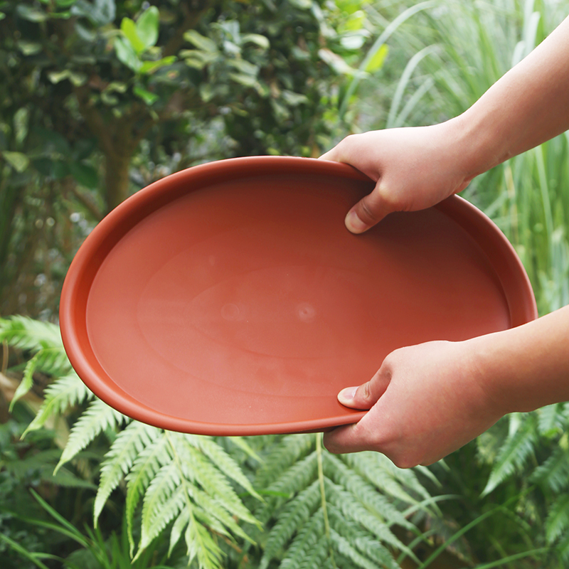 椭圆形花盆托盘加厚树脂盆栽盆景花盆垫塑料深接水盘花盆底座托盘
