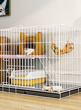 新升级猫笼子家用室内养猫咪超大自由空间猫窝可摺叠别墅厕所一体