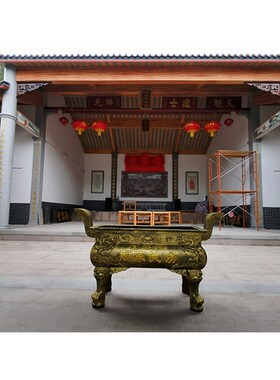 好货土地庙大型烧香炉寺庙铸铁大香炉宗祠户外插香炉佛堂道观焚香