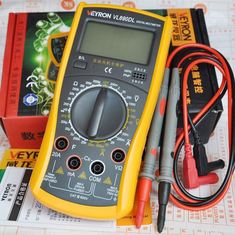 厂家。包邮VEYRON VL890D+ 微电脑智控数字万用电表 自动关机全保