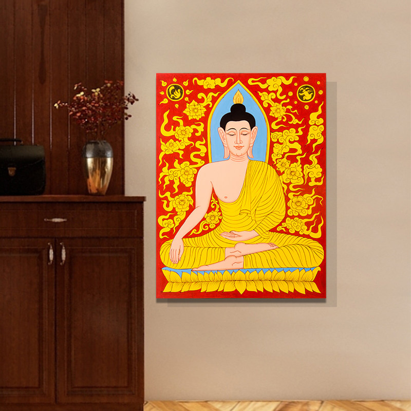 好货泰国手绘东南亚风格装饰画佛像玄关客厅过道走廊壁画餐厅挂画