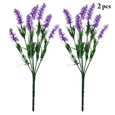 2 Bouquet Provence Lavender Artificial Flowers Faux Flower