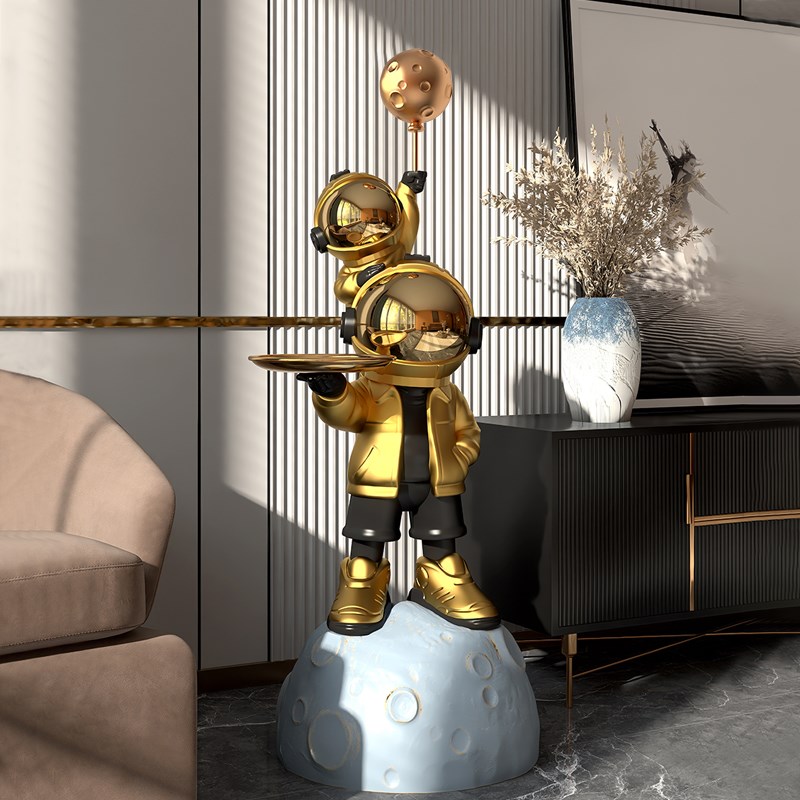 宇航员太空人摆件落地北欧轻奢乔迁新居礼品客厅电视柜家居装饰品