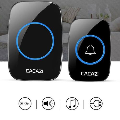 好货CACAZI Wireless Waterproof Doorbell 300m Range US EU  Pl