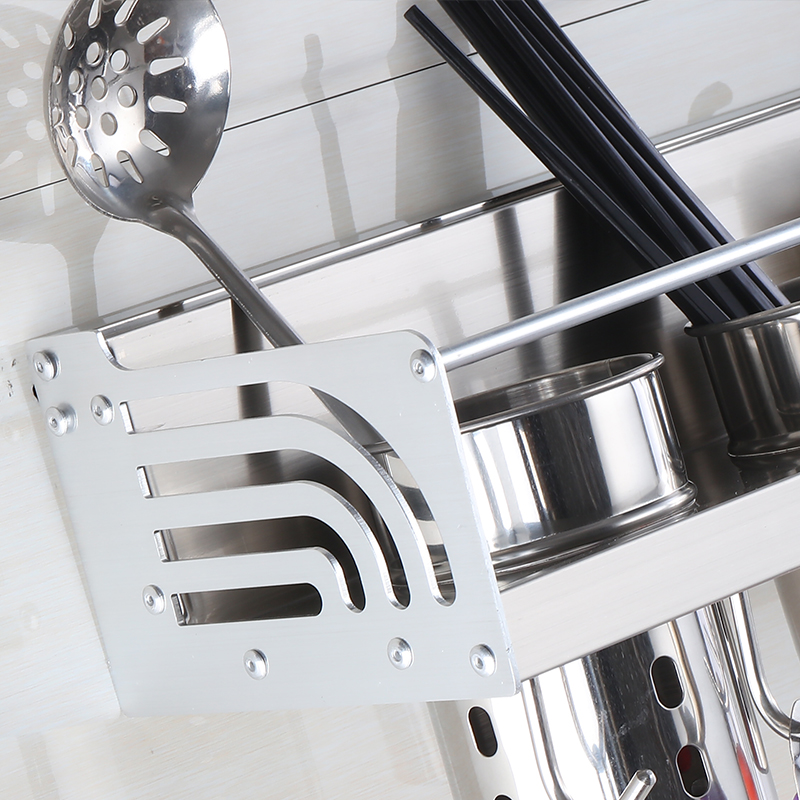 雄太太厨卫置物架厨房挂件挂架挂杆刀架用品太空铝厨房置物架壁挂