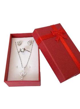 19 Colours Ring Box Earring Package Case Cute Ribbon Paper N