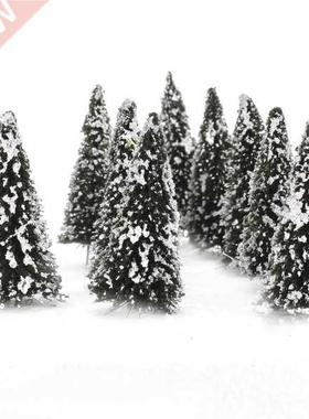 New 1:150 10pcs Artificial e White Dark Green Scenery Landsc