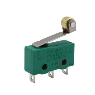 3微动开关直柄三脚5A250 小型行程极限开关接触点按键KW11 KW4