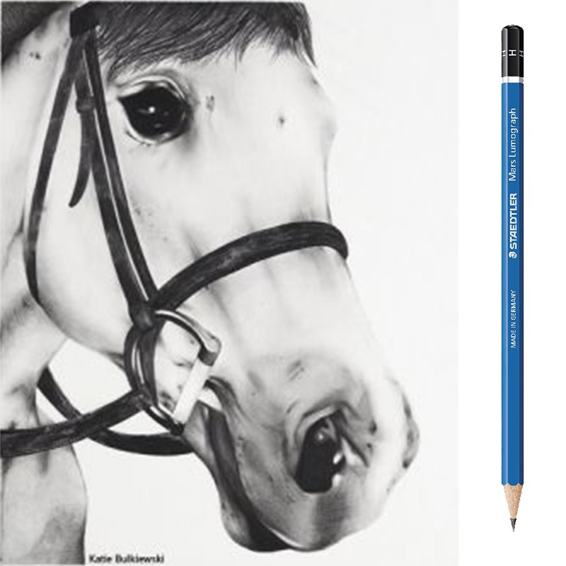 热销 施德楼100蓝杆黑杆铅笔素描铅笔套装绘画碳笔2H 12B铅笔学生