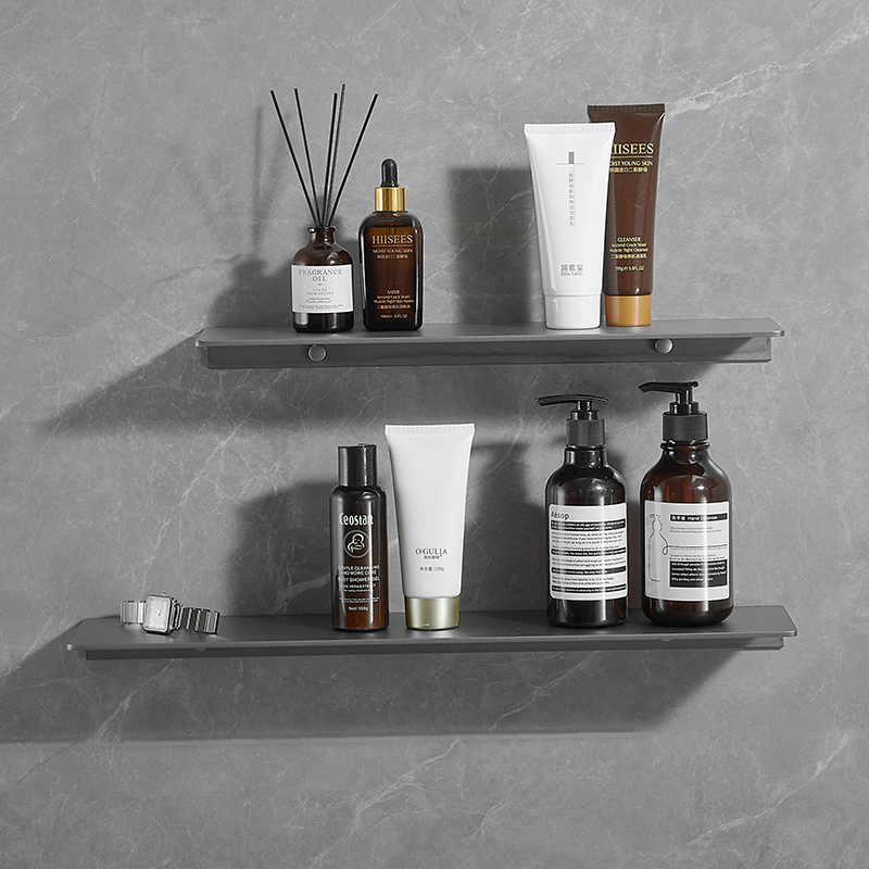 热销轻奢简约一字隔板 客厅电视背景墙上玄关装饰架 浴室置物架免