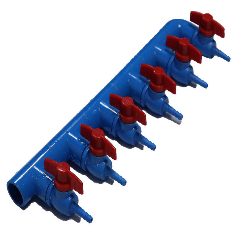 热销鱼档打氧气排鱼缸增氧泵机气流分配器氧气管曝气泡沙石分气头