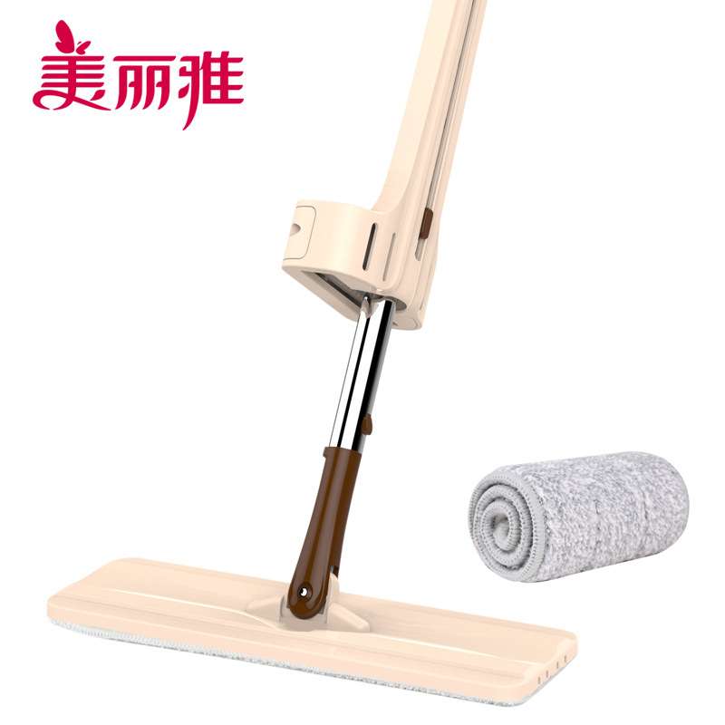 美丽雅酷炫平板拖把尘推静电微纤维粘扣式家用木地板瓷砖免手洗