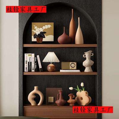 美中古风摆件感小众家居客厅电视柜玄关置物架酒柜装饰品