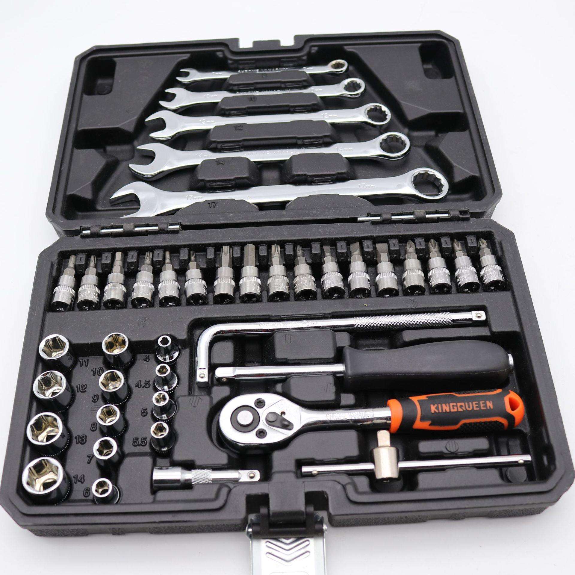 多功能汽修工具套装修车实用棘轮组合套筒工具箱小飞维修扳手套筒