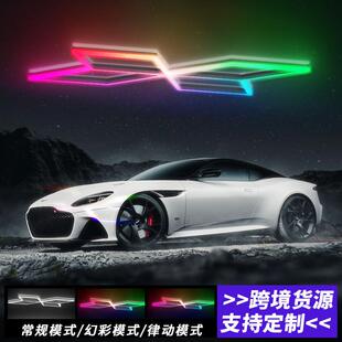 洗车店九宫格灯工厂三防展厅照明灯智能六角形灯RGB蜂窝灯LED壁灯