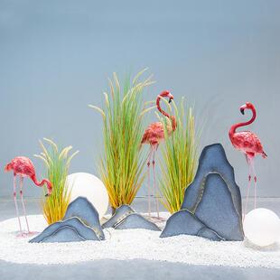 仿真狗尾草假绿植芦苇草新中式造景搭配室内干景摆件植物花艺套装