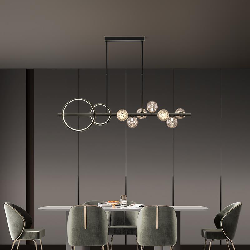 中山灯具全铜水晶餐厅吊灯轻奢灯具后现代简约饭厅创意设计极简