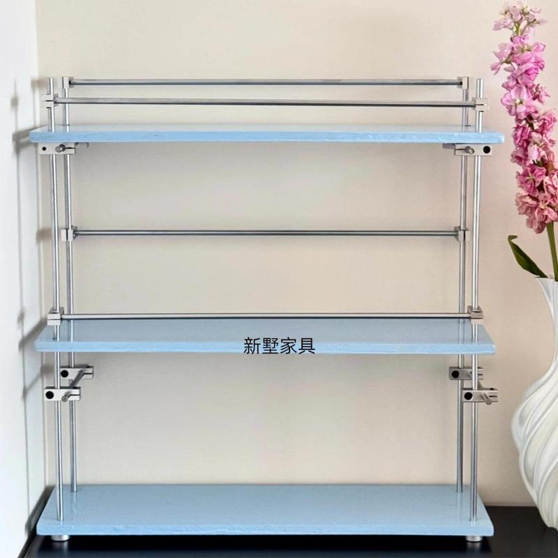 设计师彩色亚克力书报架光轴不锈钢金属落地陈列架展示架靠墙层架