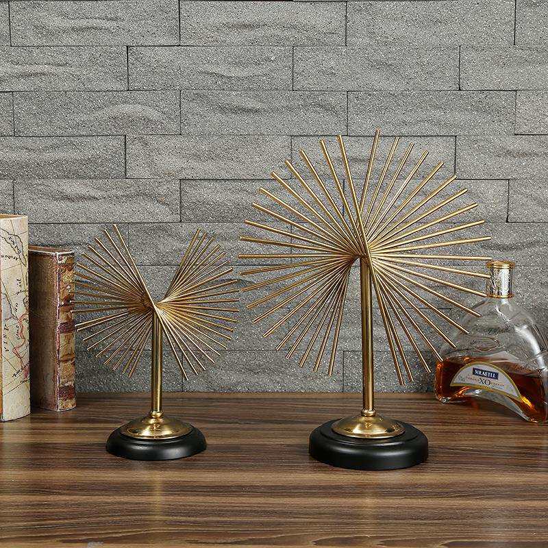 现代轻奢金属摆件创意样板房办公室软装工艺品家居客厅玄关装饰品