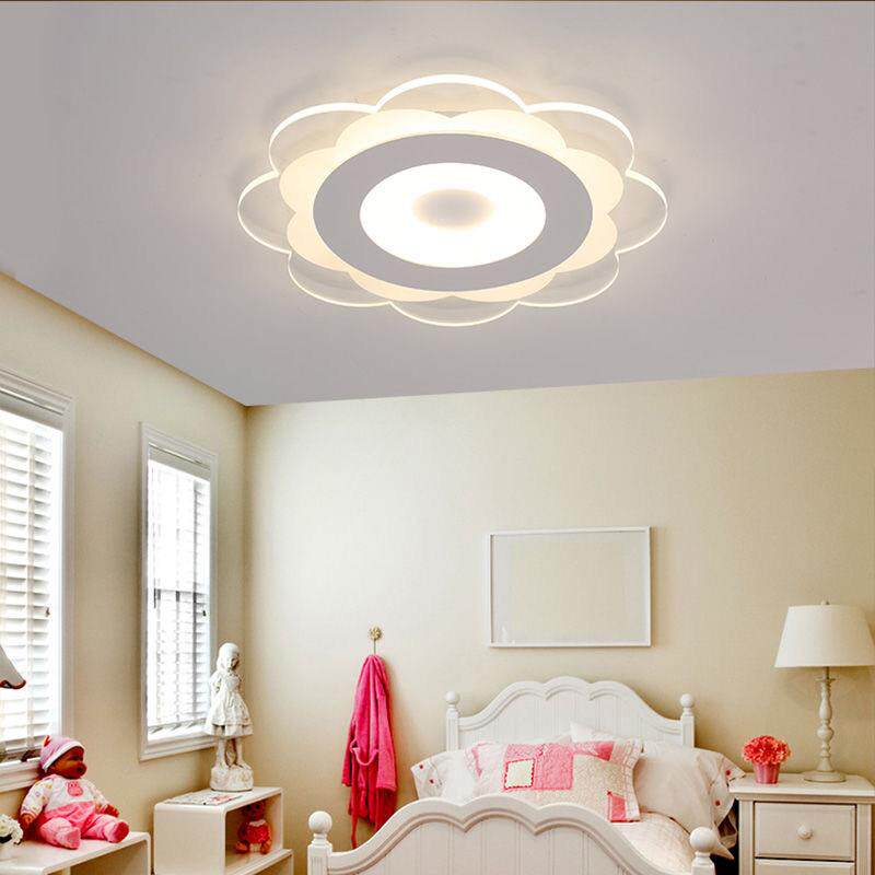 温馨浪漫房间灯卧室灯led亚克力客厅灯吸顶灯简约现代书房餐厅灯