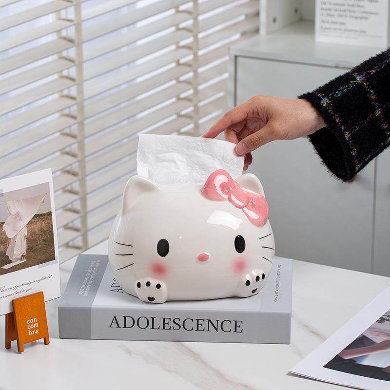 陶瓷卡通纸巾盒可爱创意餐巾盒少女心桌面摆件凯蒂抽纸春太卓,电子元器件市场,集成电路（IC）,淘宝优惠券,粉丝福利购,淘宝优惠卷
