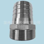 现货 SUS304不锈钢六角皮管接头 4寸外螺纹塔形竹节倒刺厂家价格