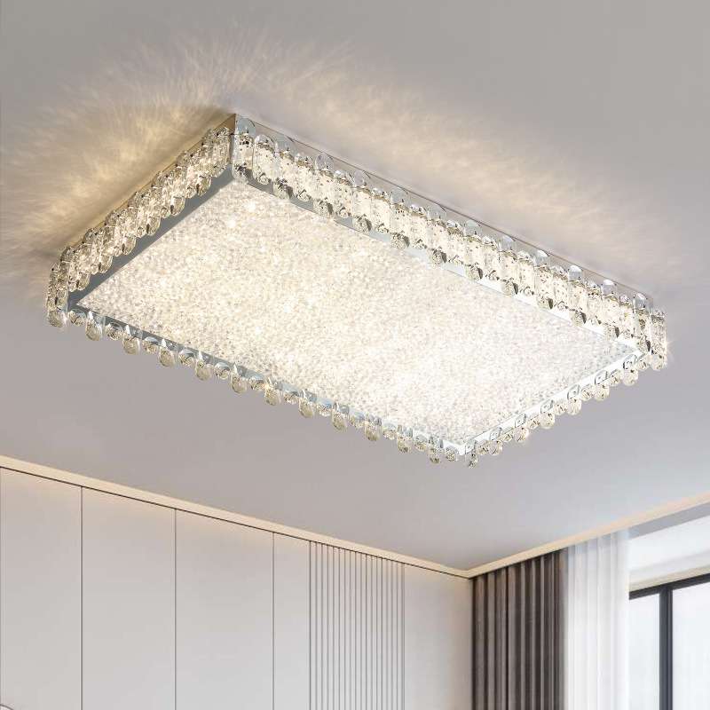 客厅灯简约现代大气led吸顶灯灯具卧室灯房间灯主卧灯轻奢水晶灯