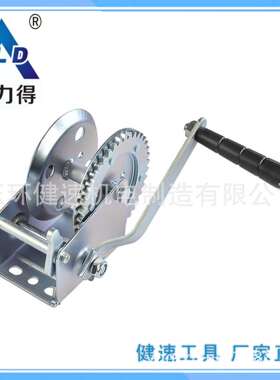 手动手摇船用绞盘 1200磅(lbs) 空架起重工具 卷扬机 镀锌绞盘
