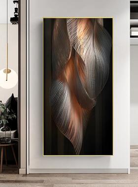 抽象线条极简风格玄关装饰画入户走廊客厅壁画轻奢色彩别墅装饰画