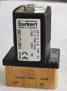 burkert电磁阀6013A 4.0FKM MS G1/4 230V 00125309原装正品现货