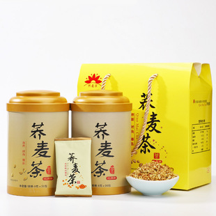 黄金荞麦茶原味天然大麦香苦荞茶浓香型小包裝罐装礼盒装无糖