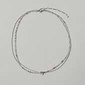 OLIO 纯银水晶双链项链 ACETO油醋汁