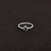 OLIO 新年礼物 红蛇皮玉青金石 ACETO油醋汁·纯银花蕊戒指