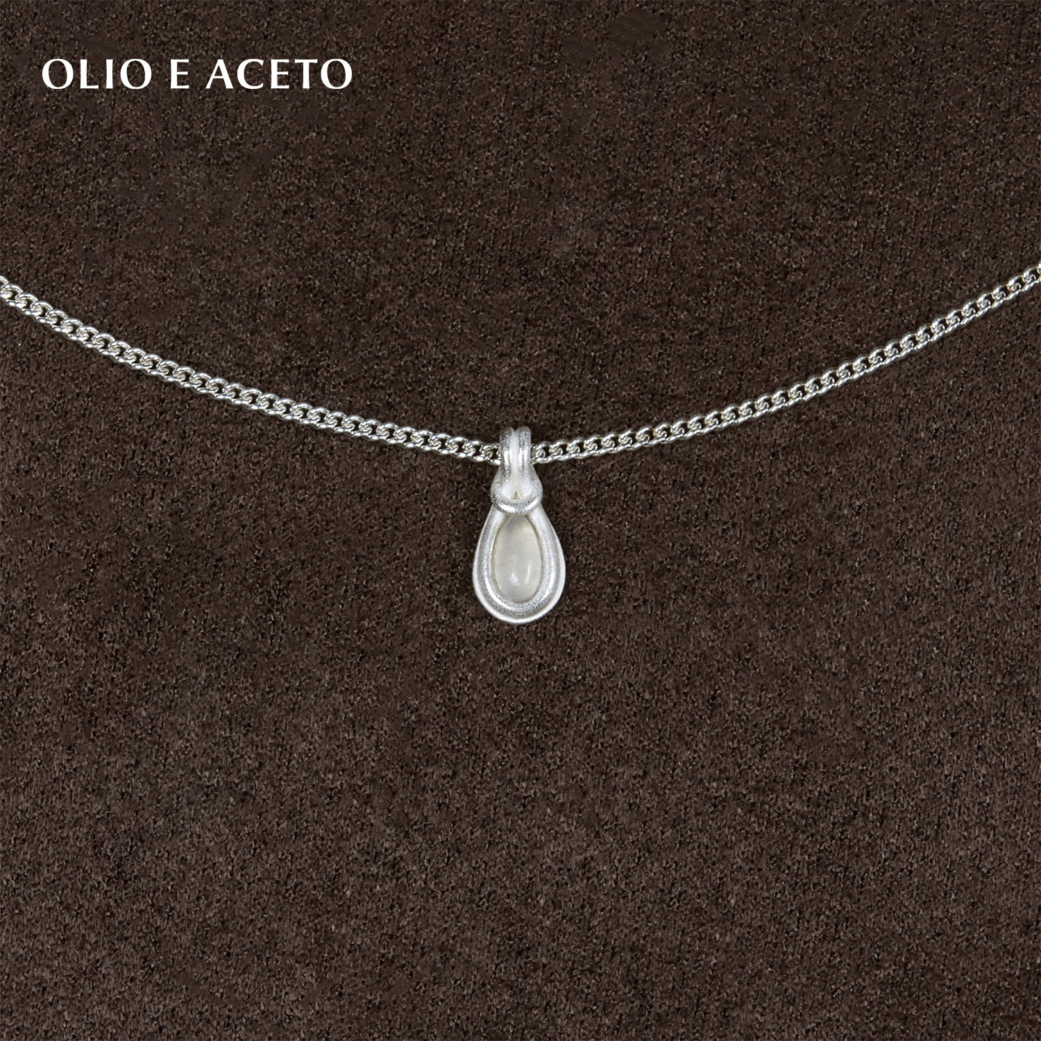 OLIO E ACETO·油醋汁纯银凝结吊坠项链 金运石白玉髓图片