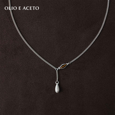 OLIO E ACETO油醋汁·纯银虎眼石果荚项链