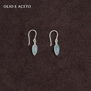 【欧阳娜娜同款】OLIO E ACETO油醋汁·纯银海蓝宝光晕耳环
