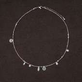 ACETO油醋汁 OLIO 七夕系列·纯银红纹石串珠吊坠项链