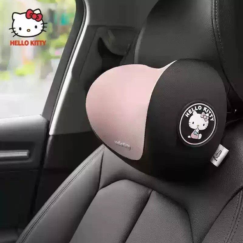 HelloKitty汽车枕头护颈枕可爱卡通车用记忆棉靠枕四季通用腰靠女