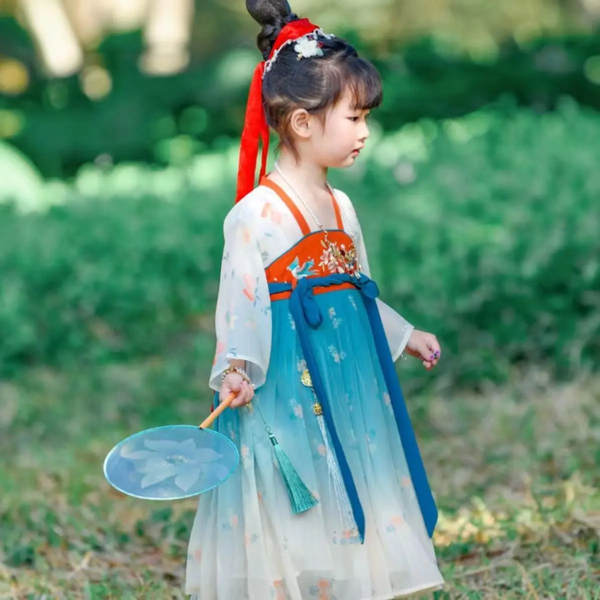 双双燕汉服女童夏季新款小童古装