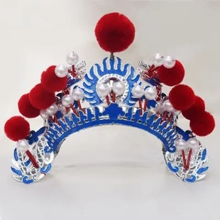 戏剧头饰小列子小额子京剧道具帽子戏曲头盔打鼓额子列子演出用品