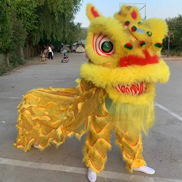 南狮舞狮道具舞龙北狮仿羊毛全套