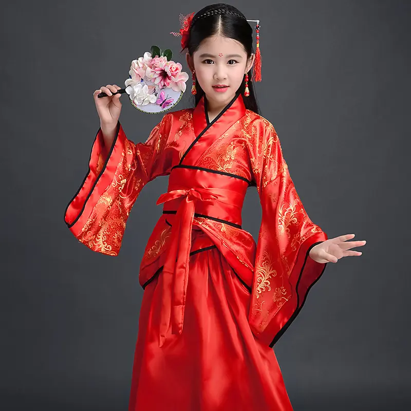 儿童古装女汉服唐装秦朝春秋战国