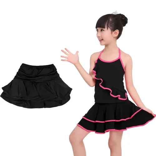 儿童舞蹈服装豹纹牛奶丝半身
