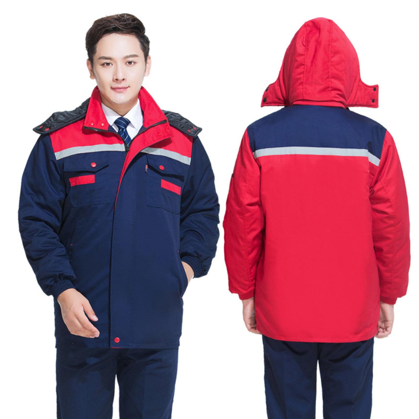 批发冬季工作服棉衣加厚长款工厂