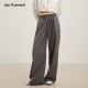蕾丝腰头拼接灰色抽绳运动休闲裤 JAC FLEURANT2026春夏新款 女士