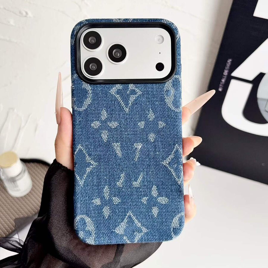 丹尼牛仔布纹iPhone17P手机保护套/壳