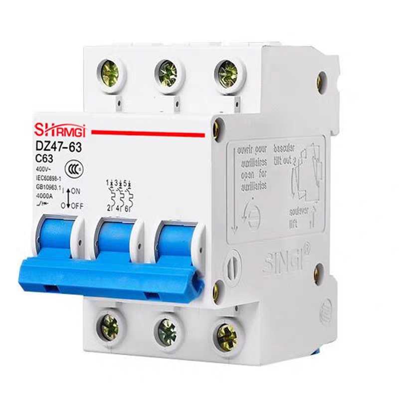 DZ47-63小型断路器过载q短路保护1P 2P 3P 4P 63A 32A C型D型