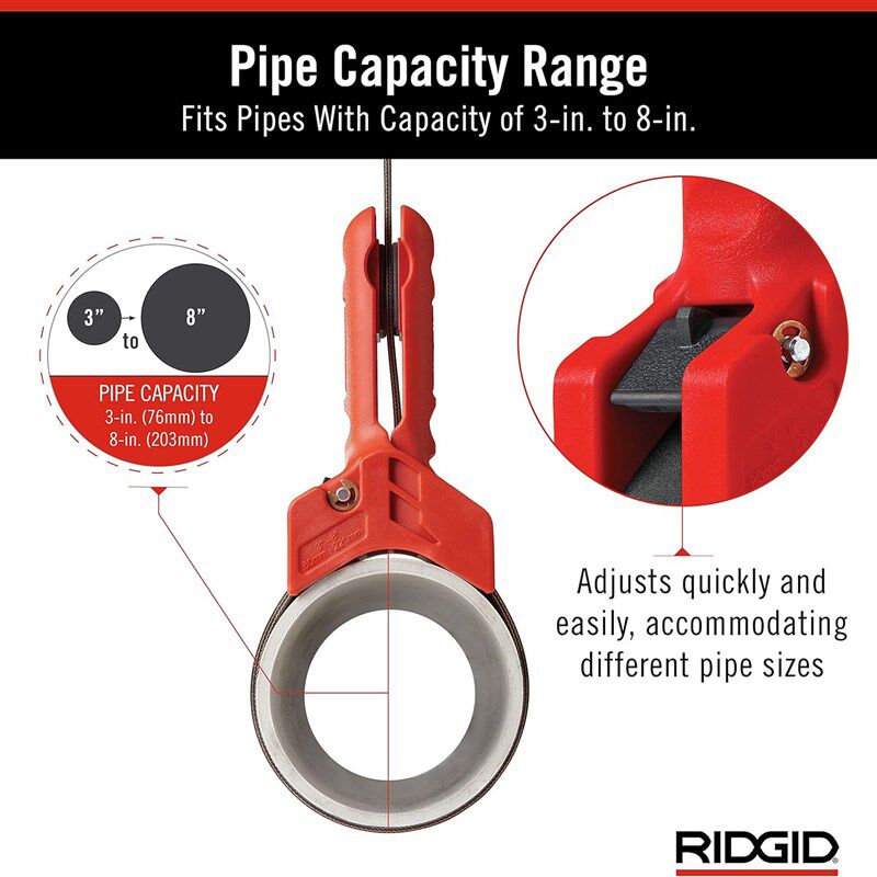 RIDGID原装美国里奇42478带锁管手柄7寸皮带扳手塑料管扳手